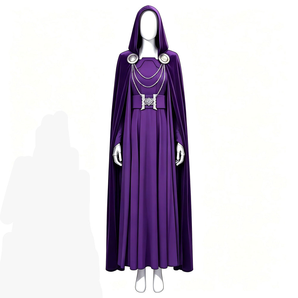 Avengers: Doomsday 2026 Latverian Witch grün orange lila Kostüm Set