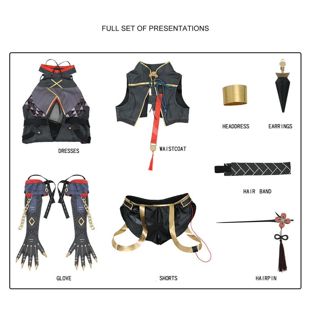 Wuthering Waves Yinlin Kostüm Set Cosplay Outfits