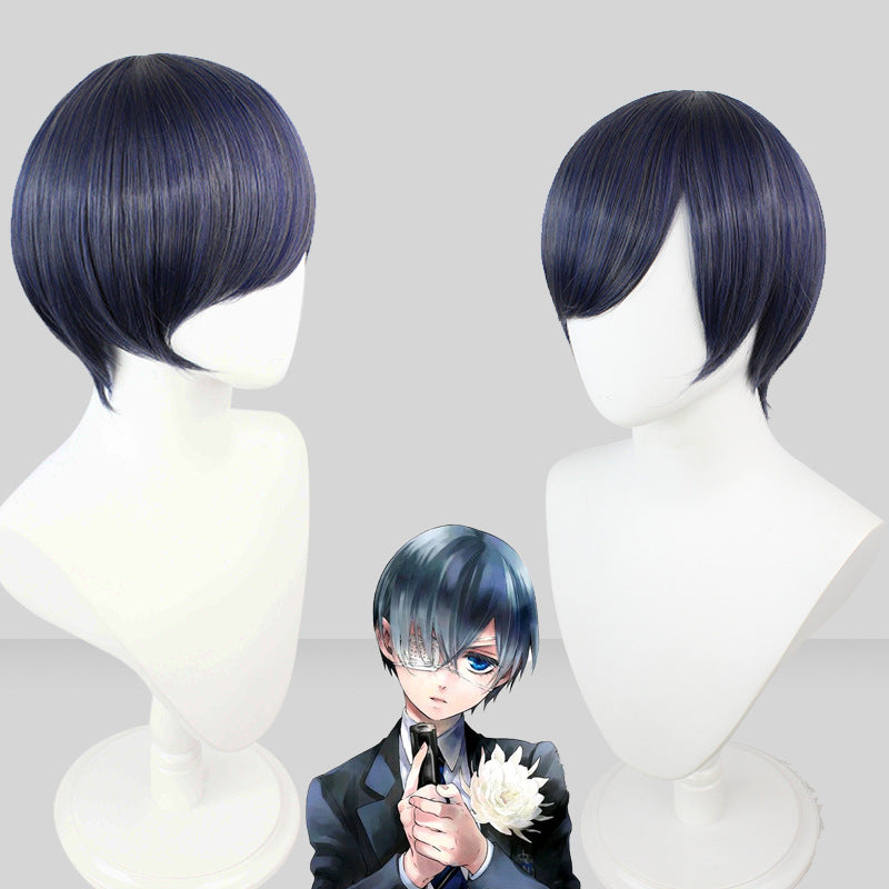 Black Butler Kuroshitsuji Ciel Phantomhive Cosplay Kurzfristig Perücke