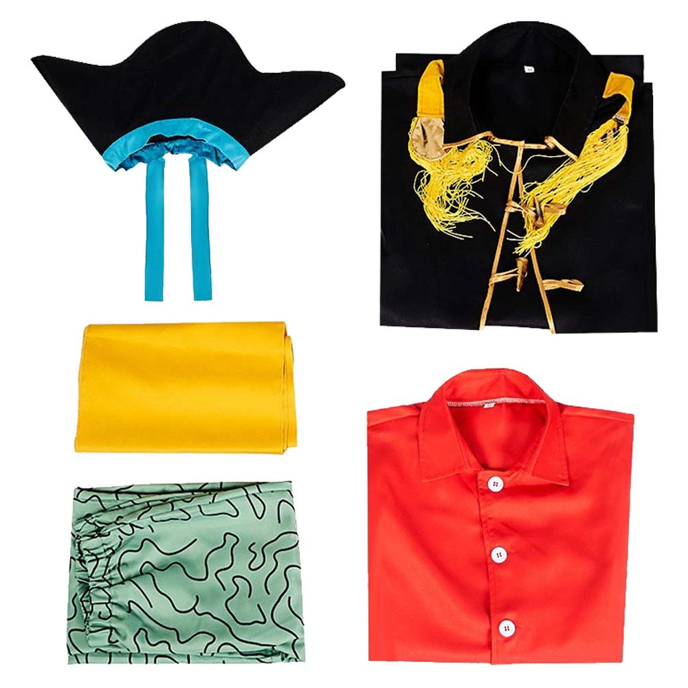 One Piece Kapitän Marshall·D·Teach Kostüm SET Cosplay Halloween Karneval Outfits