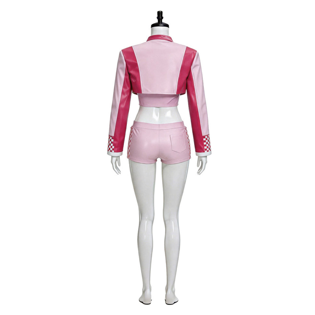 Prinzessin Peach Kunstleder Kostüm Set The Super Mario Bros. Movie Peach Cosplay Outfit