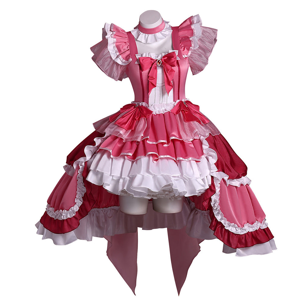 Puella Magi Madoka Magica Sakura Kyoko rosa Kleid Cosplay Kostüm