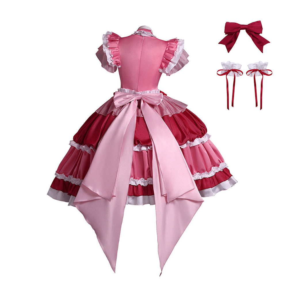 Puella Magi Madoka Magica Sakura Kyoko rosa Kleid Cosplay Kostüm