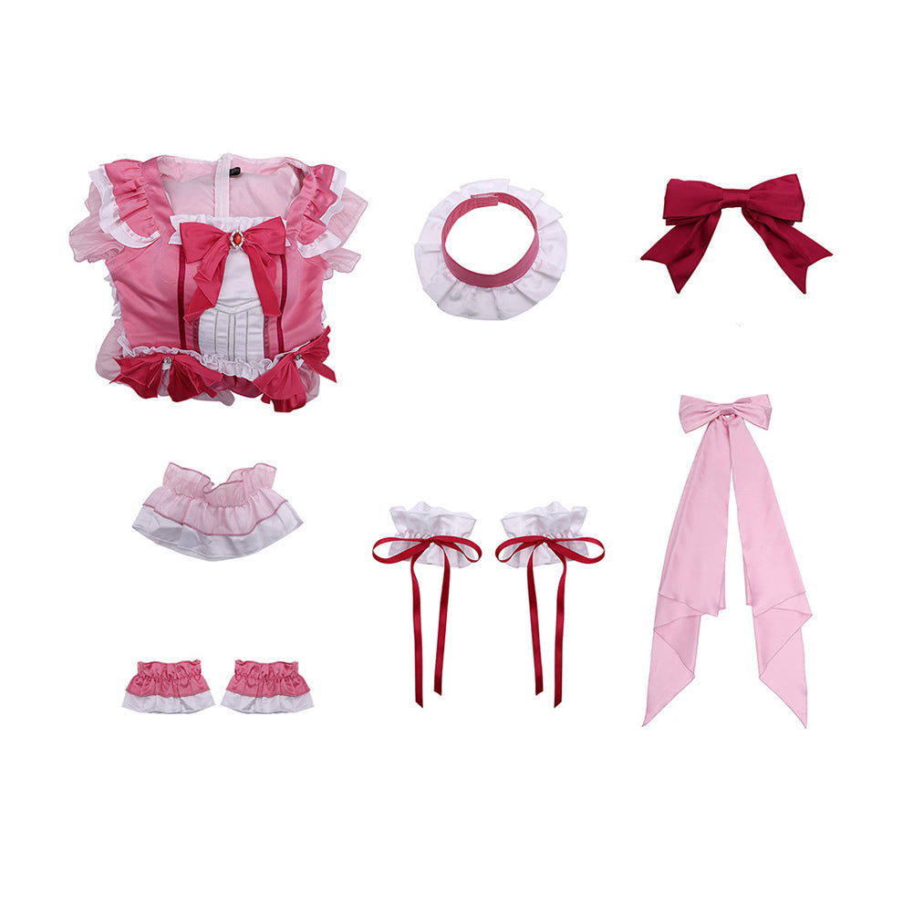 Puella Magi Madoka Magica Sakura Kyoko rosa Kleid Cosplay Kostüm
