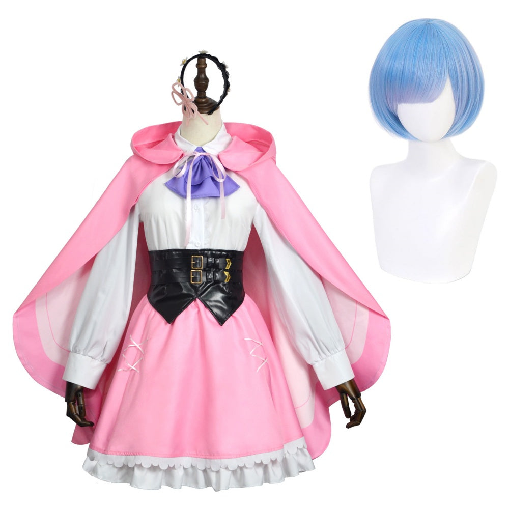 Re: Zero - Starting Life in Another World Rem rosa Kostüm mit Perücke