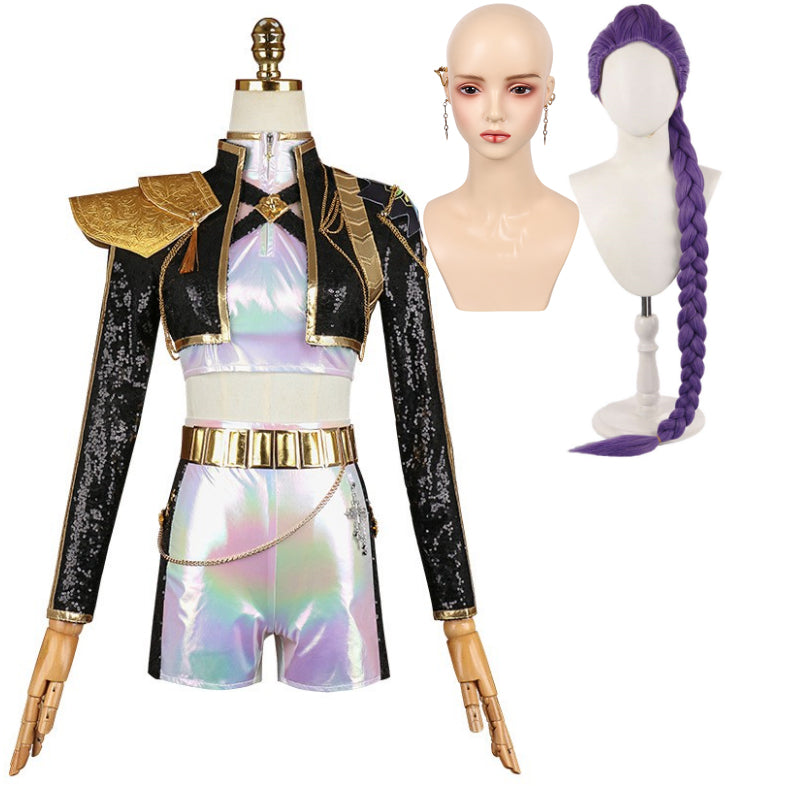 Rumi Golden Kostüm KPop Demon Hunters Girls Group HUNTR/X Rumi Cosplay Outfits