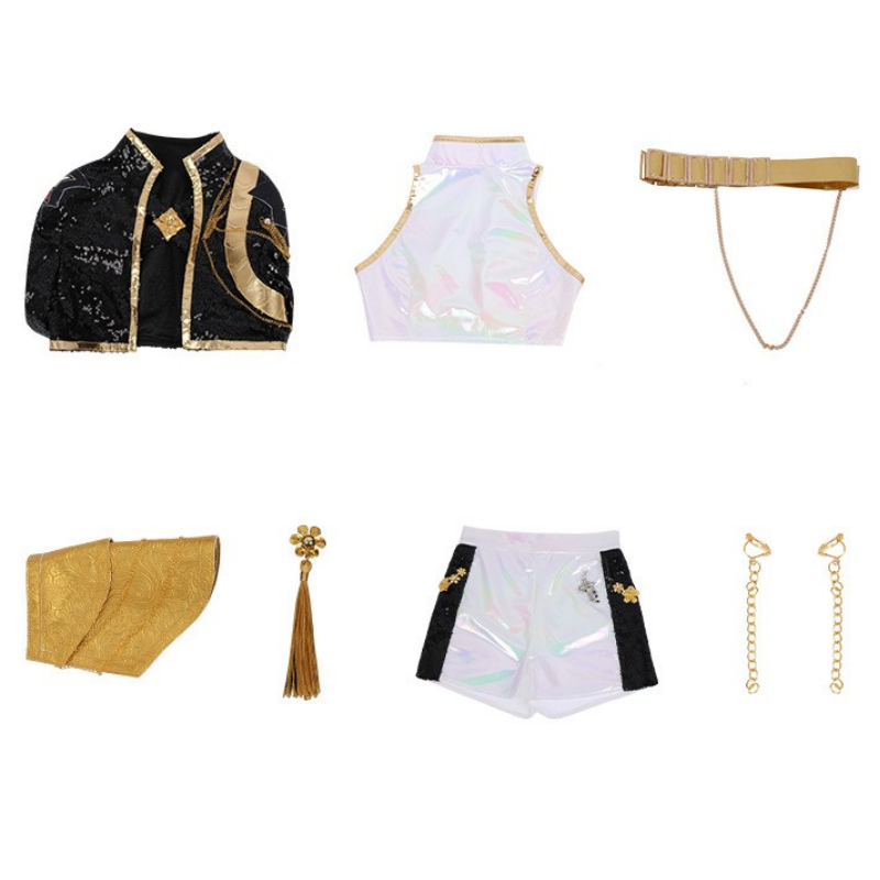Rumi Golden Kostüm KPop Demon Hunters Girls Group HUNTR/X Rumi Cosplay Outfits