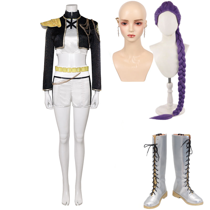 Rumi Golden Outfits KPOP Demon Hunters Girls Group HUNTR/X Rumi Cosplay Kostüm