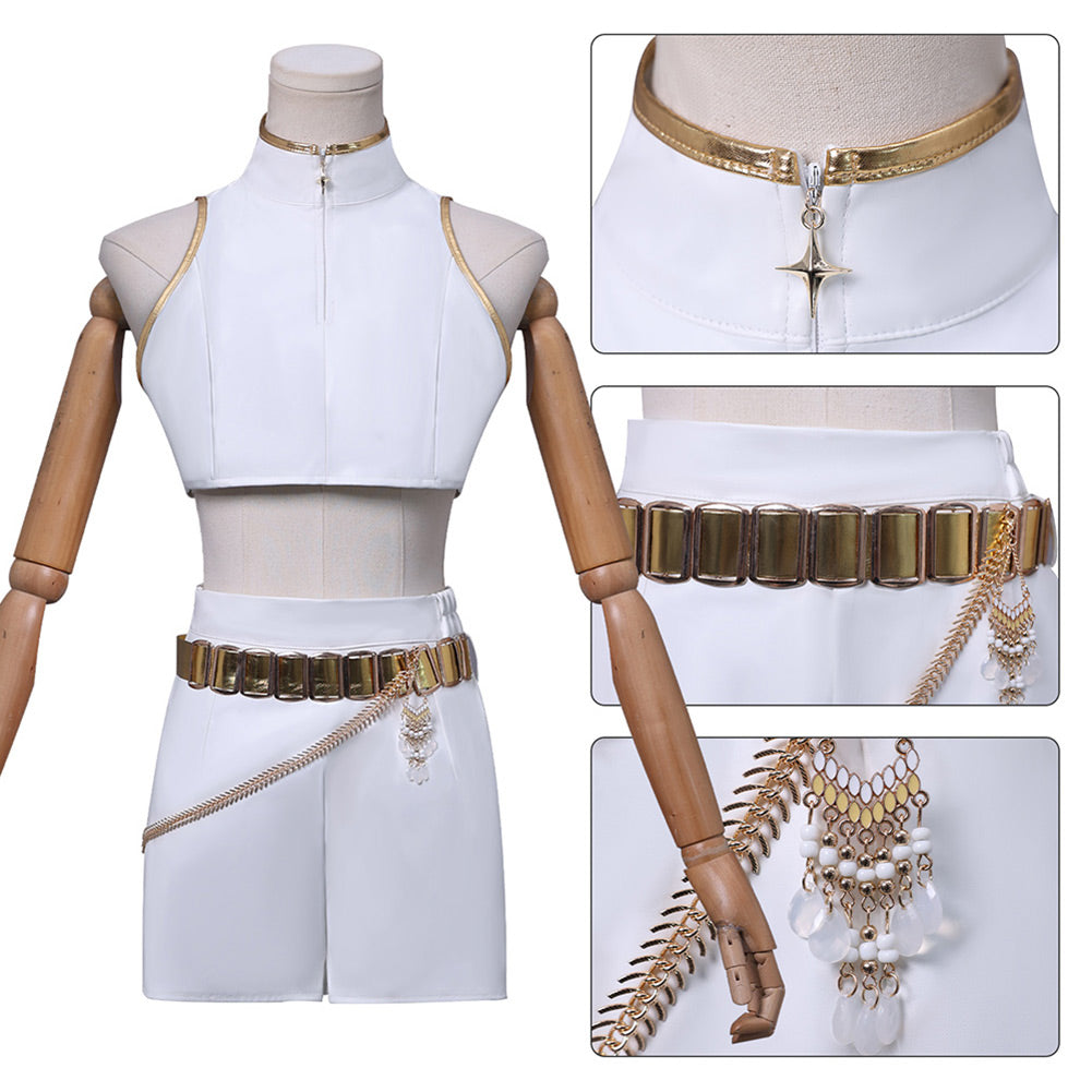 Rumi Soundtrack Kostüm KPop Demon Hunters Rumi weiß Cosplay Outfits 3