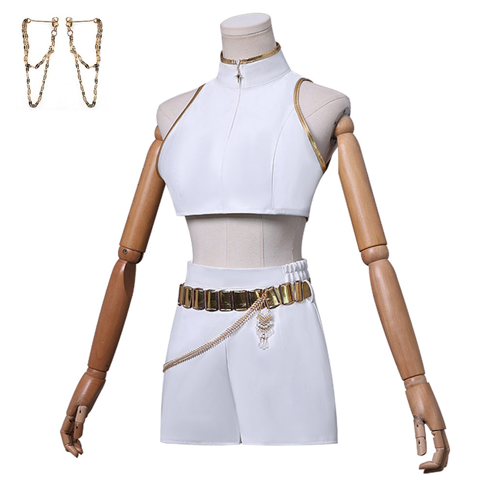 Rumi Soundtrack Kostüm KPop Demon Hunters Rumi weiß Cosplay Outfits