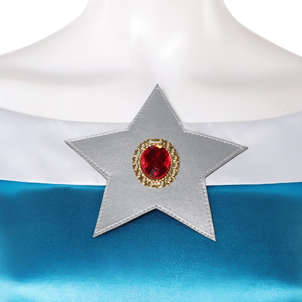 Super Mario Rosalina Cosplay Kostüm blau Kleid