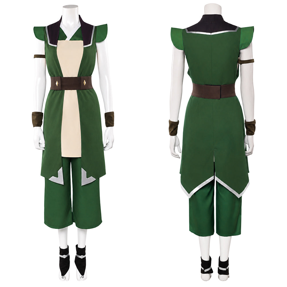 Toph Beifong grün Kostüm Set Avatar The Last Airbender Cosplay Outfit