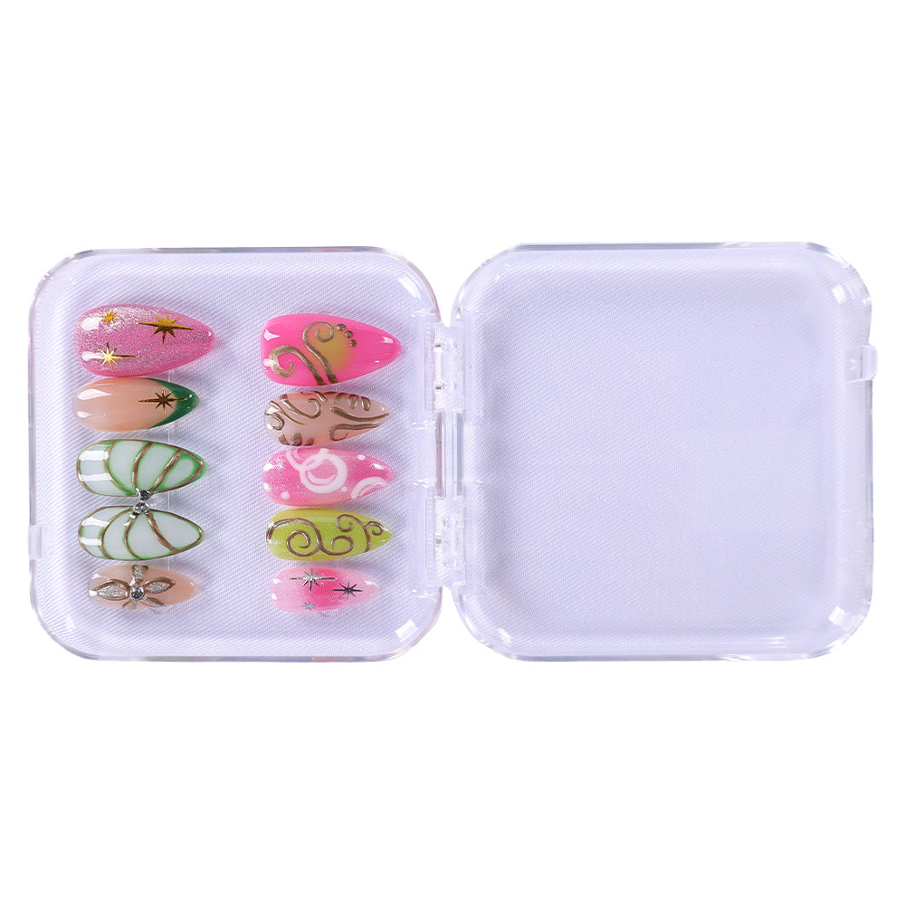 Wicked for Good Glinda Fingerspitze Künstliche Nägel S/M Cosplay Requisite