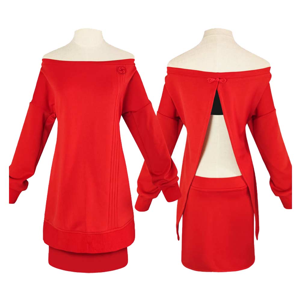 Yor Forger rot Kostüm SPY×FAMILY Thorn Princess Yor Cosplay Outfit