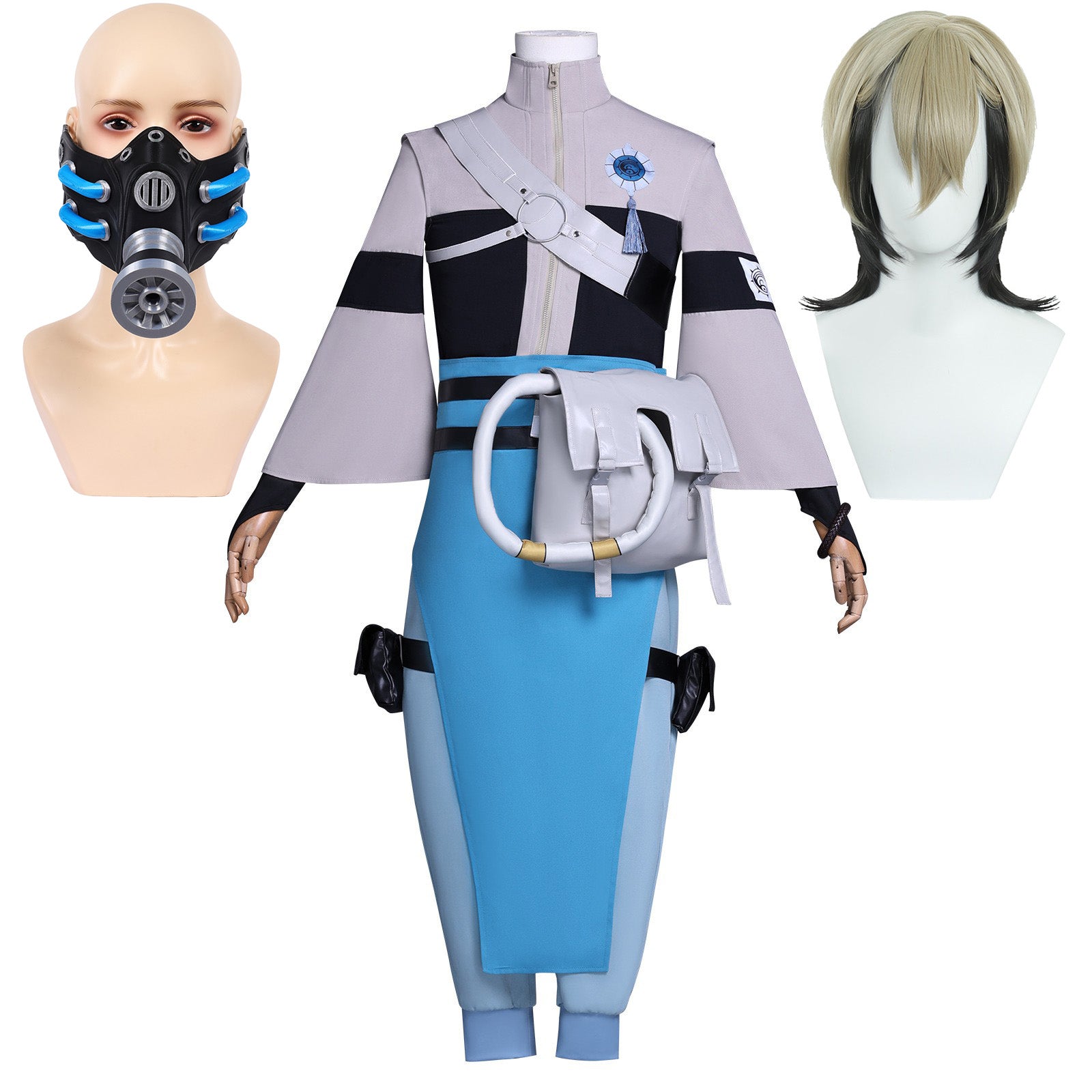 Zanka Nijiku Kostüm Gachiakuta Zanka grau Cosplay Outfit