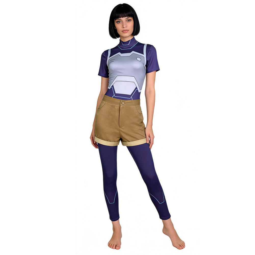 Zoe Thompson blau Kostüm Set Invincible Tech Jacket Cosplay Outfit
