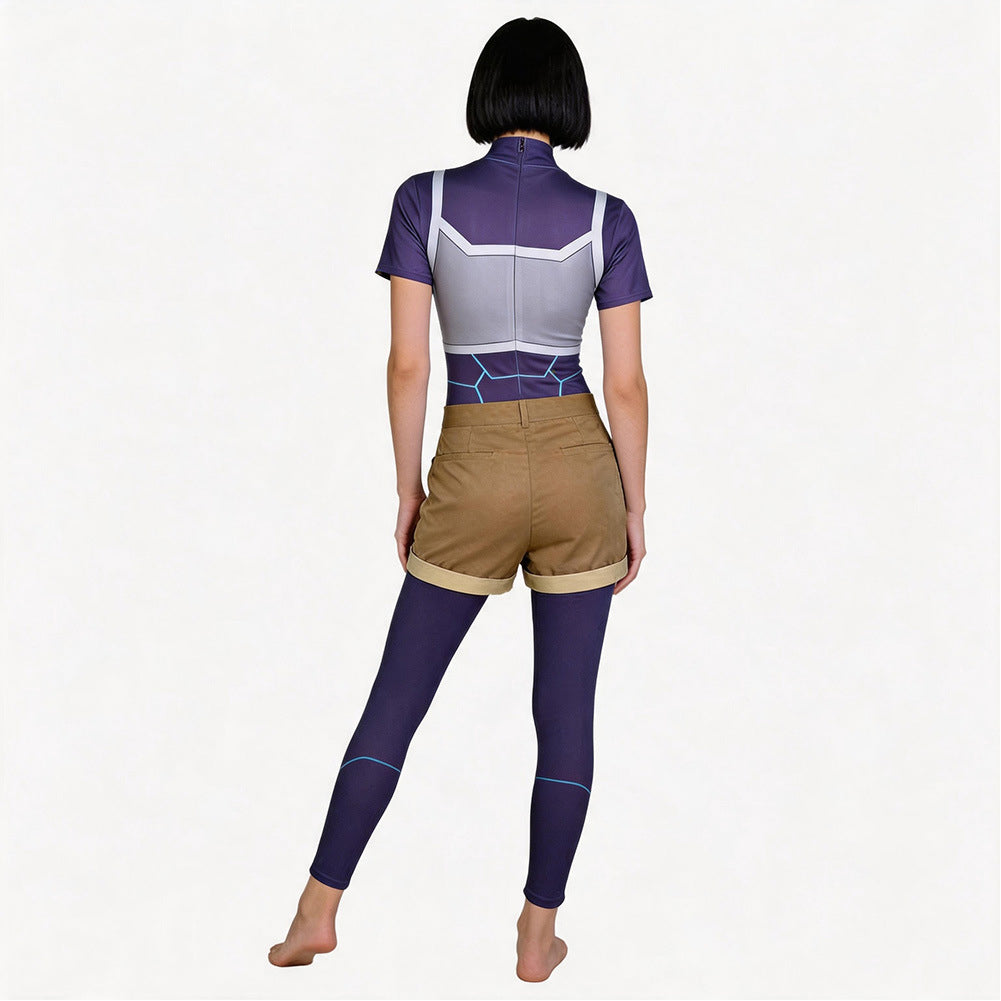Zoe Thompson blau Kostüm Set Invincible Tech Jacket Cosplay Outfit