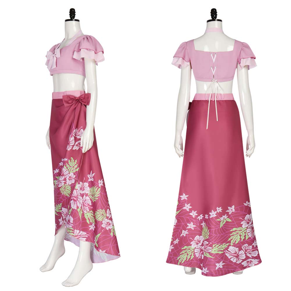 Aerith Gainsborough FINAL FANTASY rosa Sommer Bademode Cosplay Outfits