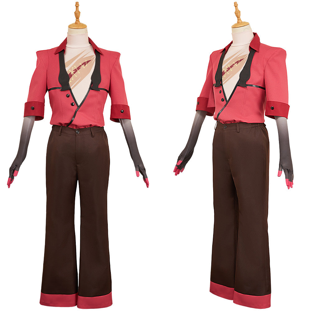 Alastor rot Kostüm Set Hazbin Hotel 2 The Radio Demon Alastor Cosplay Outfits