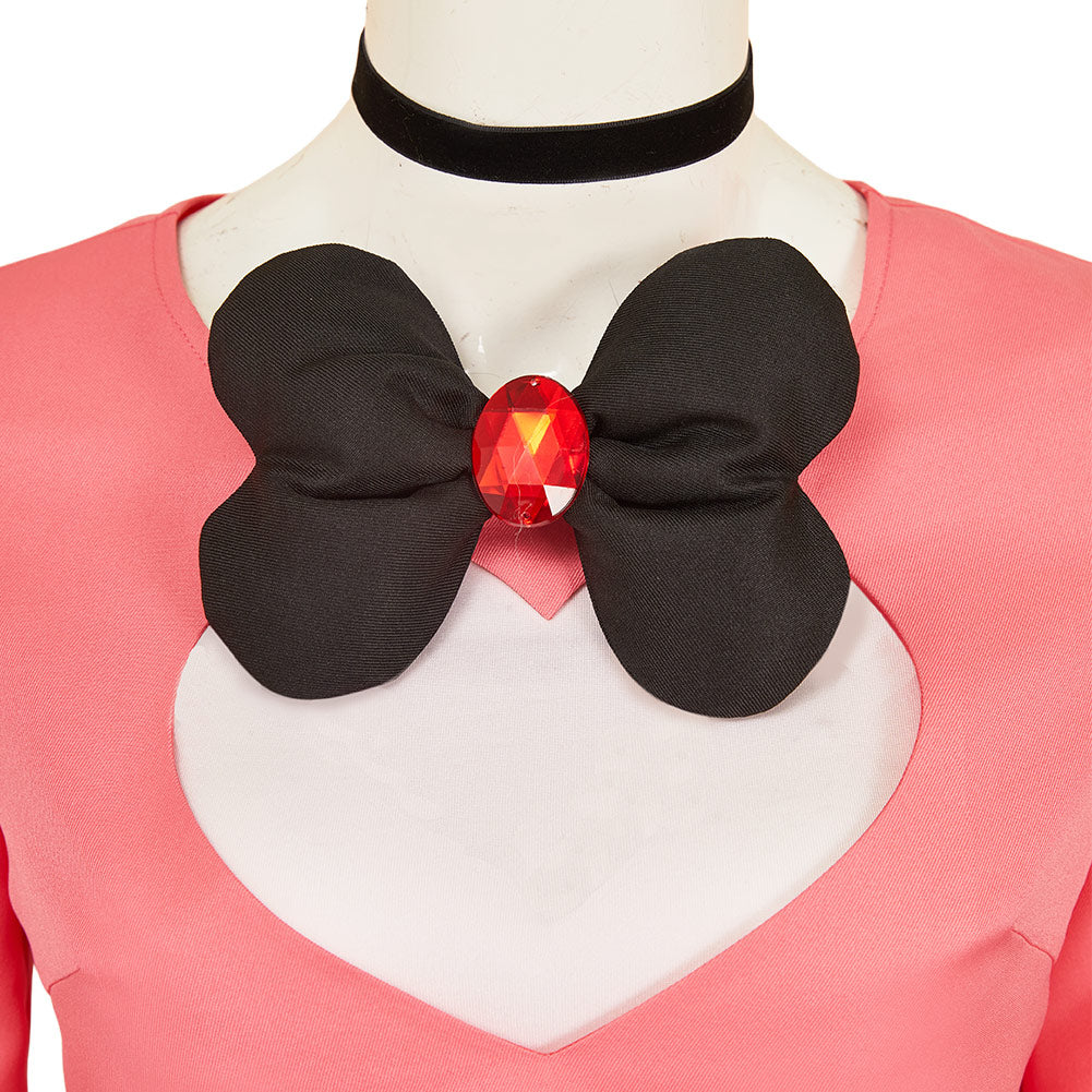 Angel Dust rosa Kostüm Set Hazbin Hotel 2 Angel Cosplay Outfits