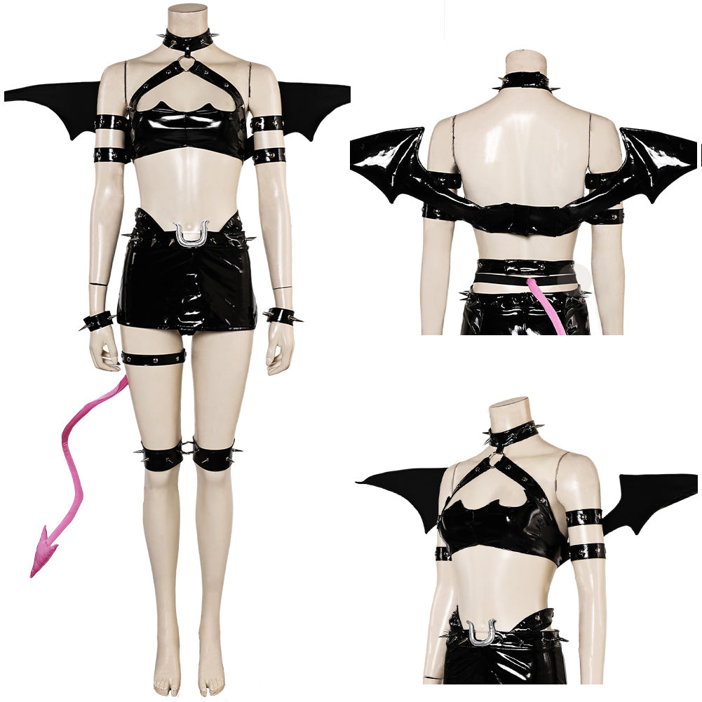 Anime Panty & Stocking with Garterbelt Scanty Demon Cosplay Kostüm Set