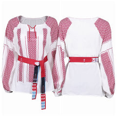 Anni-Frid Synni Lyngstad Retro Style ABBA rot-weiß T-Shirt