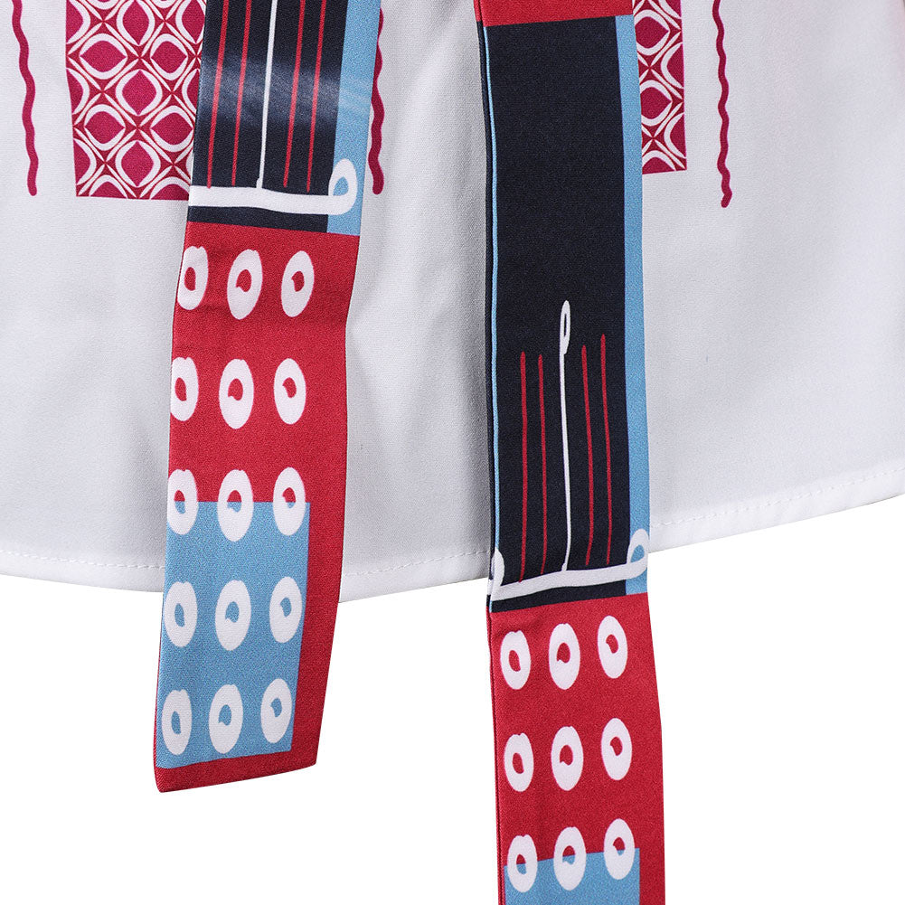 Anni-Frid Synni Lyngstad Retro Style ABBA rot-weiß T-Shirt