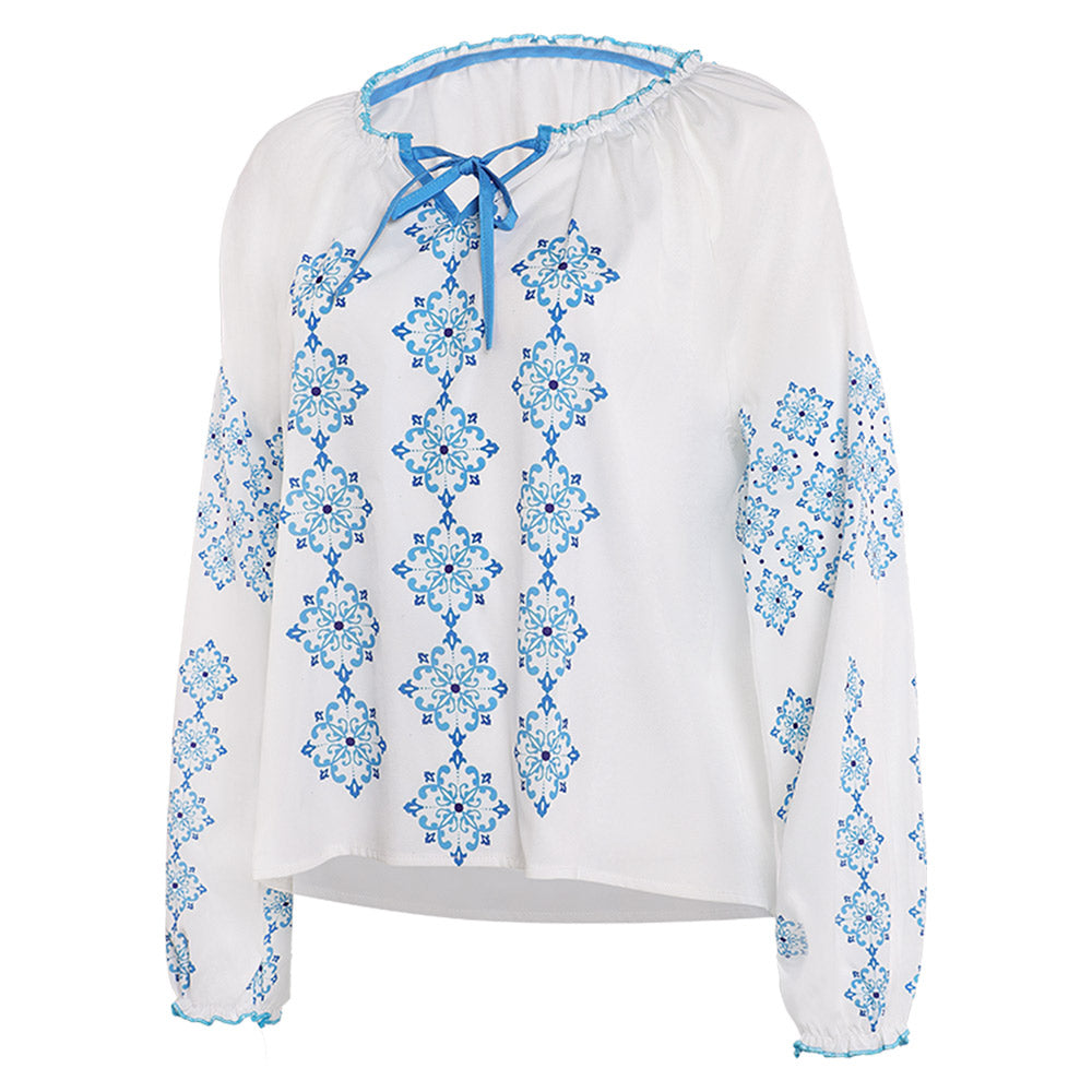 Anni-Frid Synni Lyngstad Retro Style ABBA weiß Shirt Cosplay Outfits