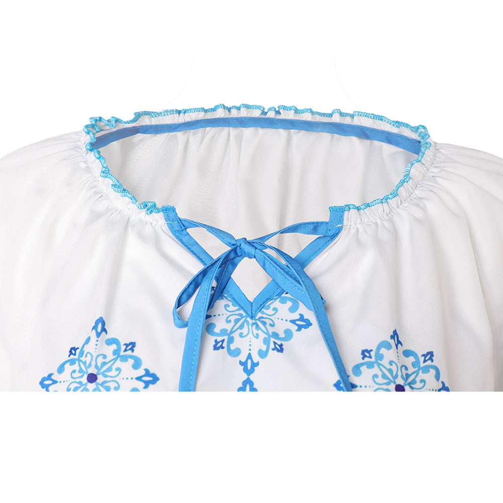 Anni-Frid Synni Lyngstad Retro Style ABBA weiß Shirt Cosplay Outfits