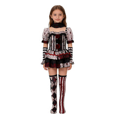 Art the Clown Mädchen Kostüm Set Terrifier Art the Clown Cosplay Outfit