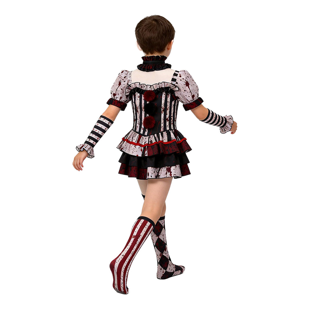Art the Clown Mädchen Kostüm Set Terrifier Art the Clown Cosplay Outfit