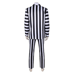 Beetlejuice Beetlejuice 2024 schwarz weiß Anzug Cosplay Kostüm Set