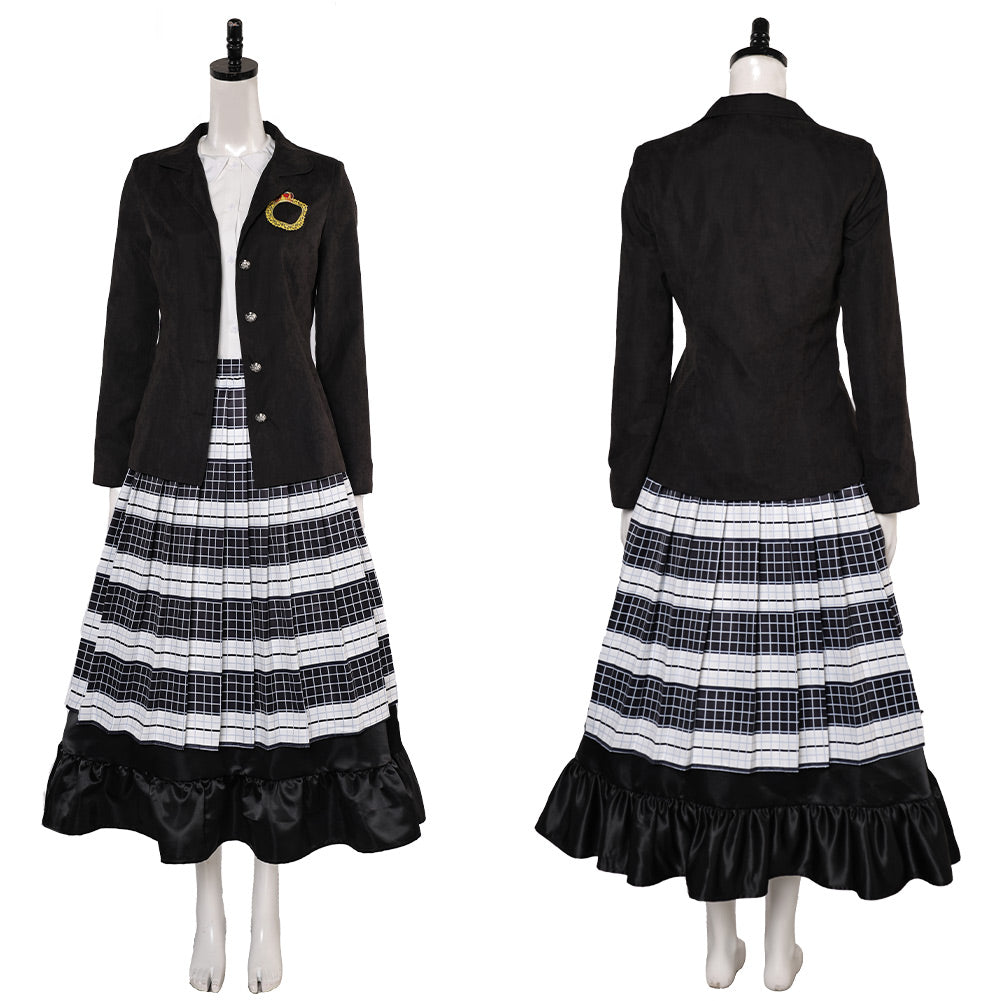 Beetlejuice Lydia Deitz schwarz Kostüm Set Cosplay Outfits