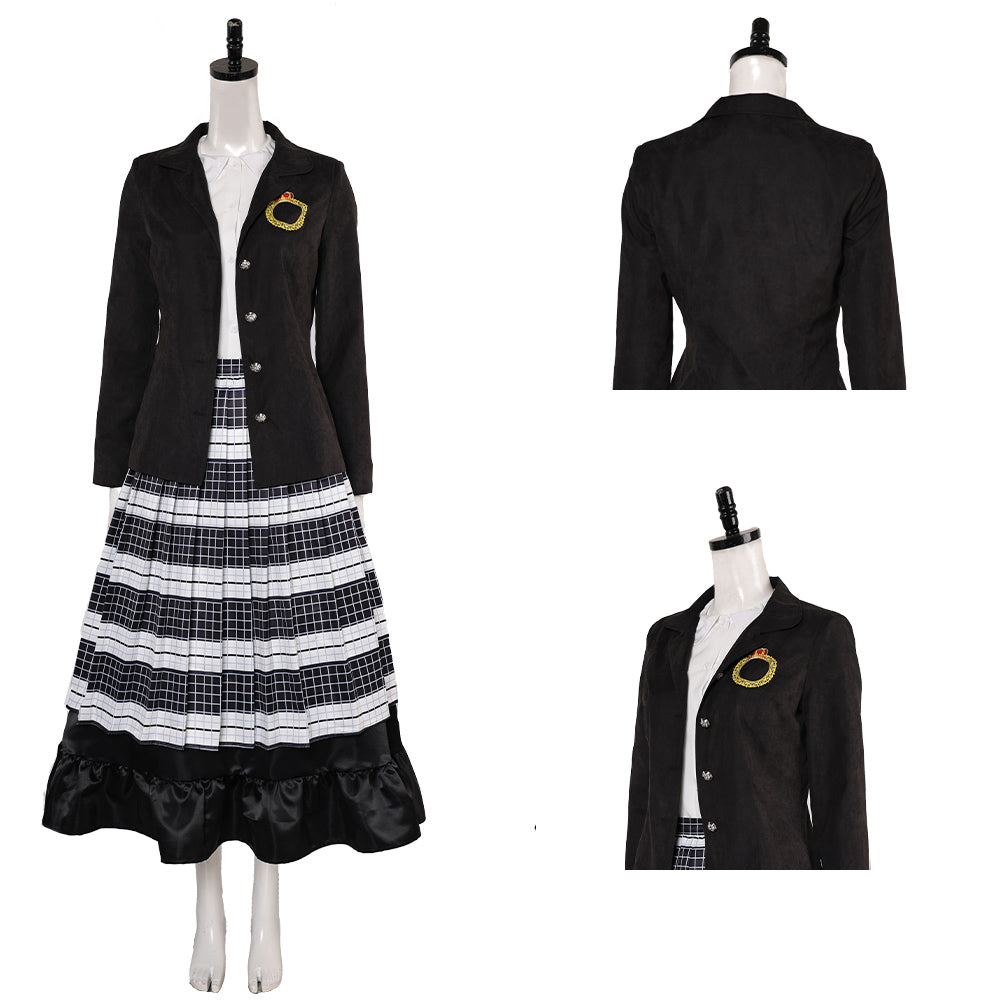 Beetlejuice Lydia Deitz schwarz Kostüm Set Cosplay Outfits