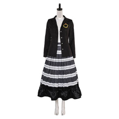 Beetlejuice Lydia Deitz schwarz Kostüm Set Cosplay Outfits