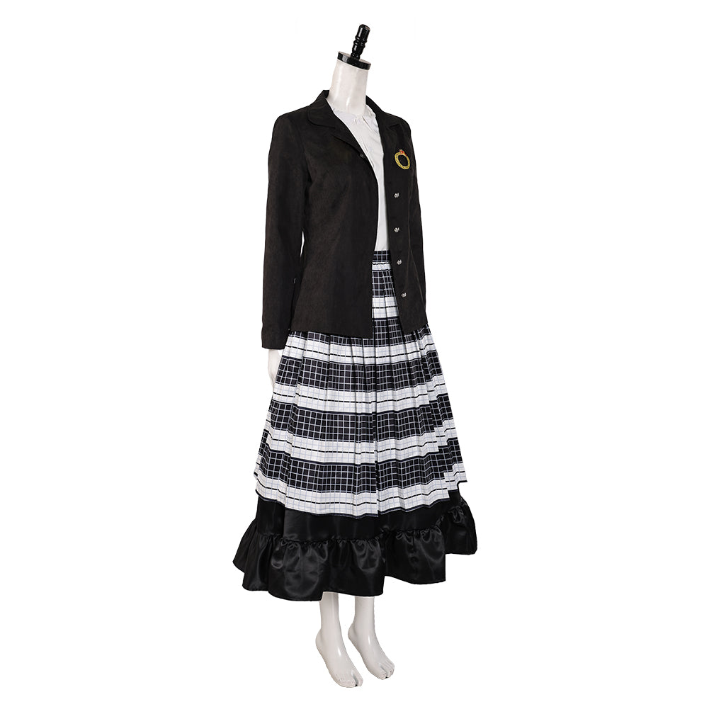 Beetlejuice Lydia Deitz schwarz Kostüm Set Cosplay Outfits