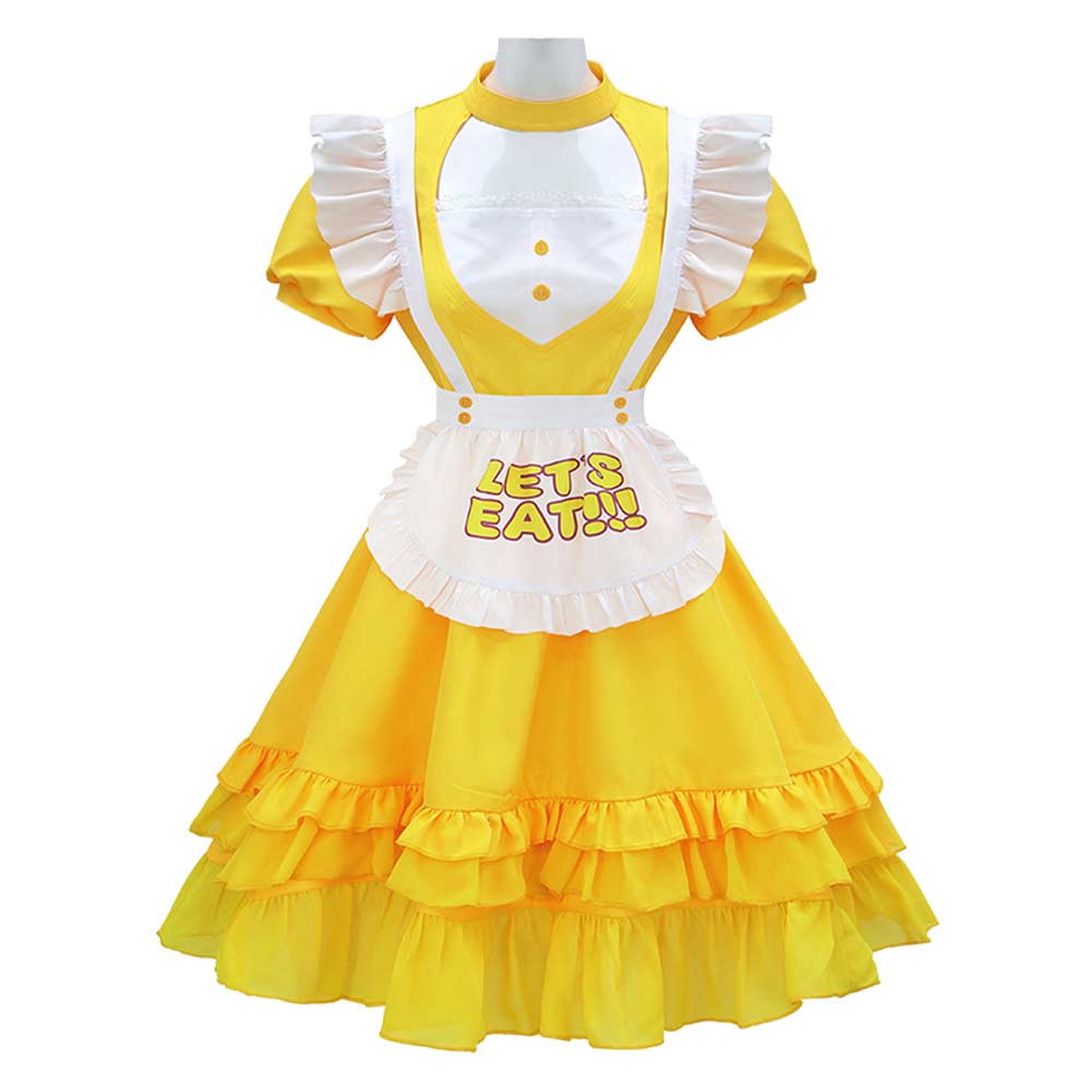 Chica geld Kleid Five Nights at Freddy's Chica Cosplay Outfit