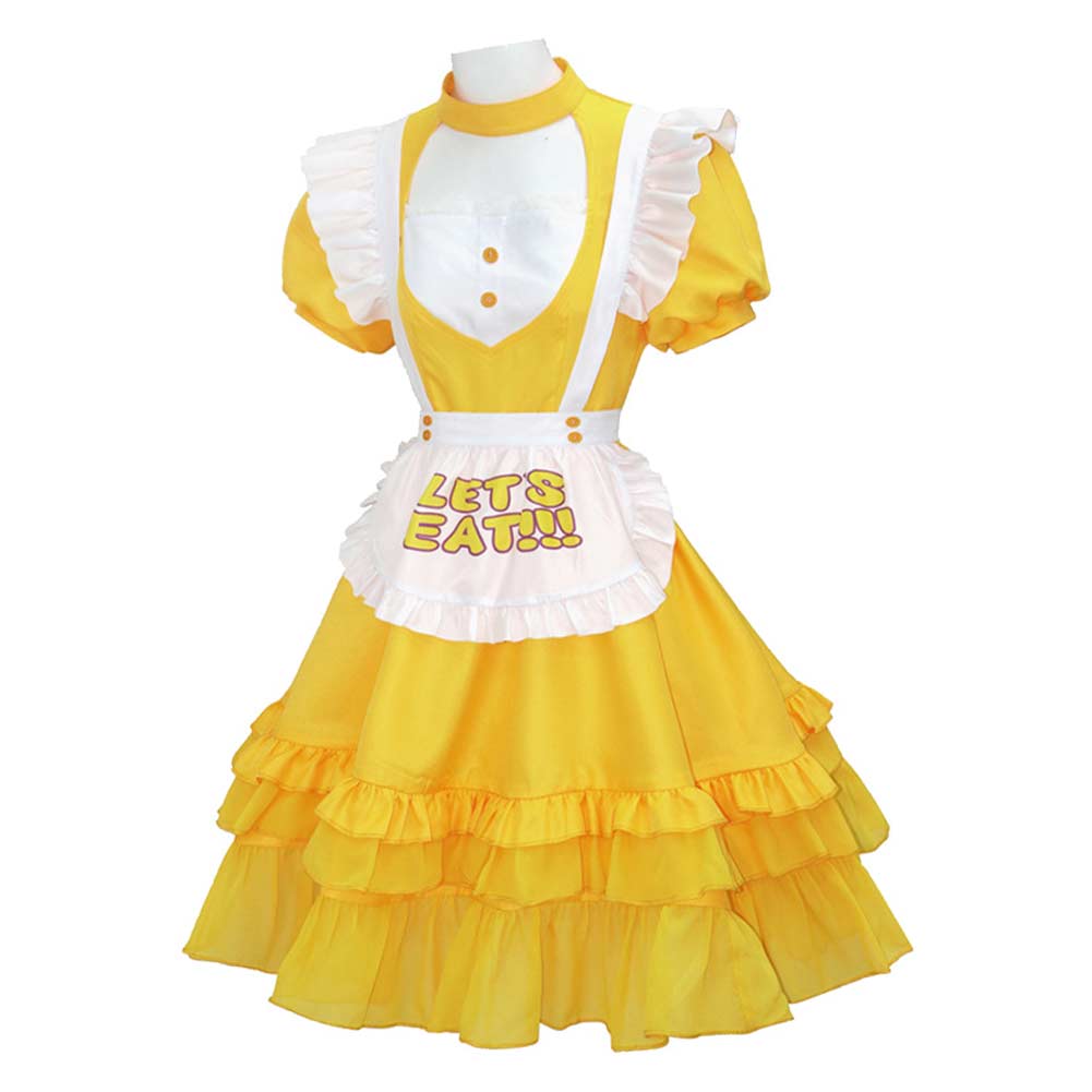 Chica geld Kleid Five Nights at Freddy's Chica Cosplay Outfit