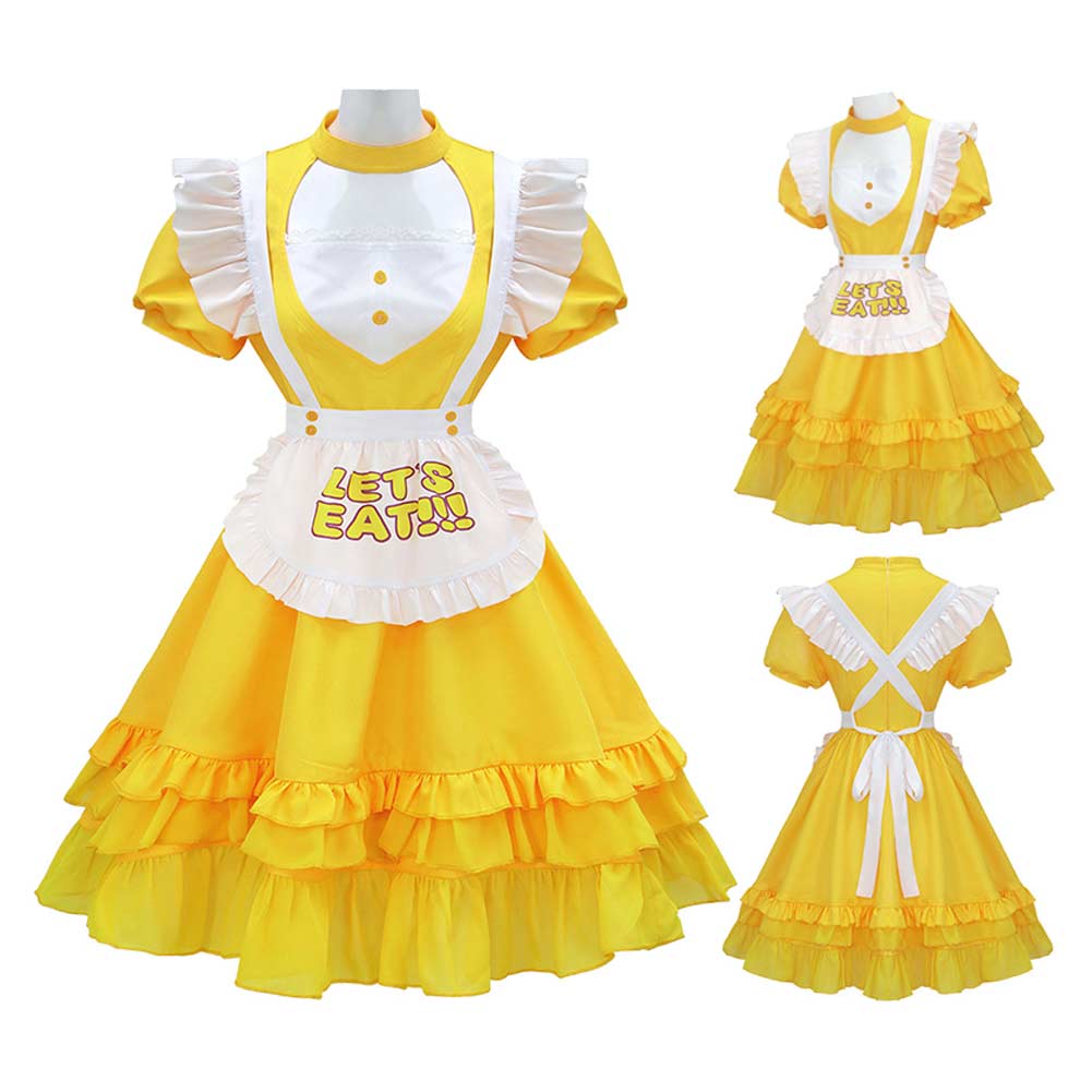 Chica geld Kleid Five Nights at Freddy's Chica Cosplay Outfit
