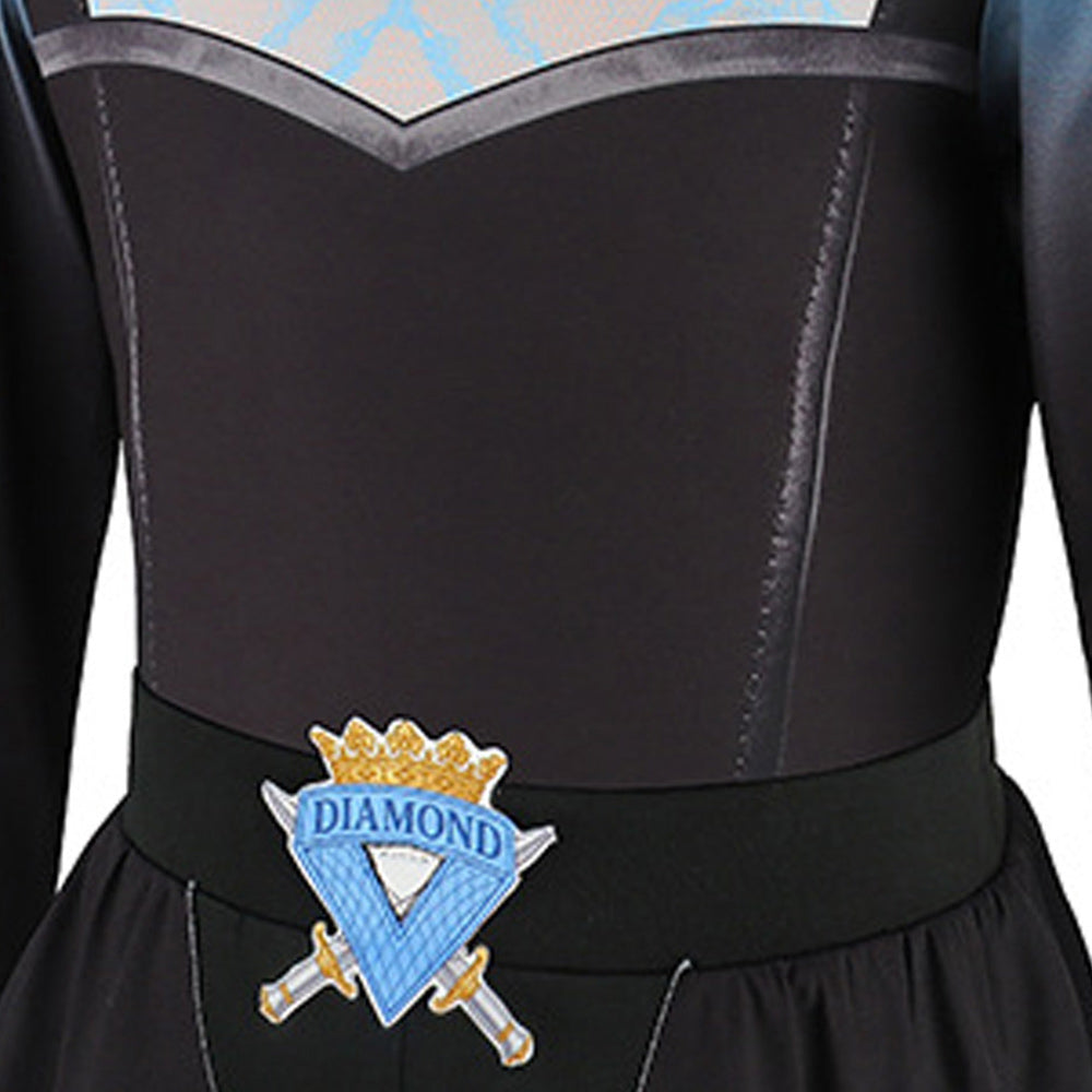 Chloe Charming Kinder Kostüm Set Descendants: Wicked Wonderland Chloe Charming blau Cosplay Outfit