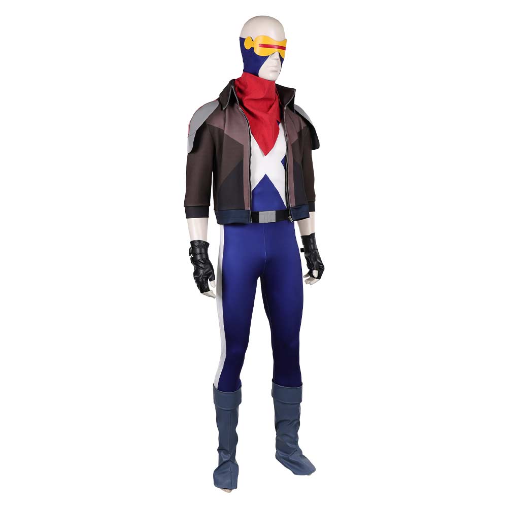 Cyclops blau Jumpsuit X-Men '97 2026 Scott Summers Cosplay Kostüm