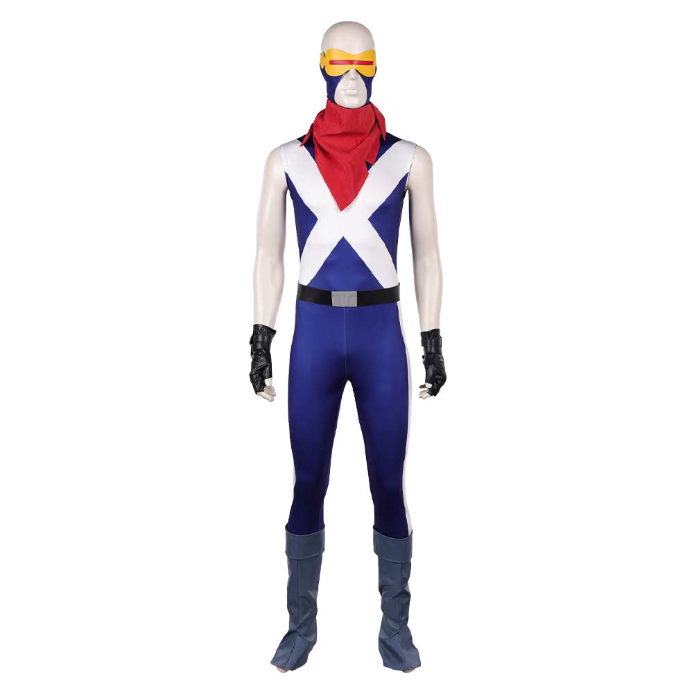 Cyclops blau Jumpsuit X-Men '97 2026 Scott Summers Cosplay Kostüm