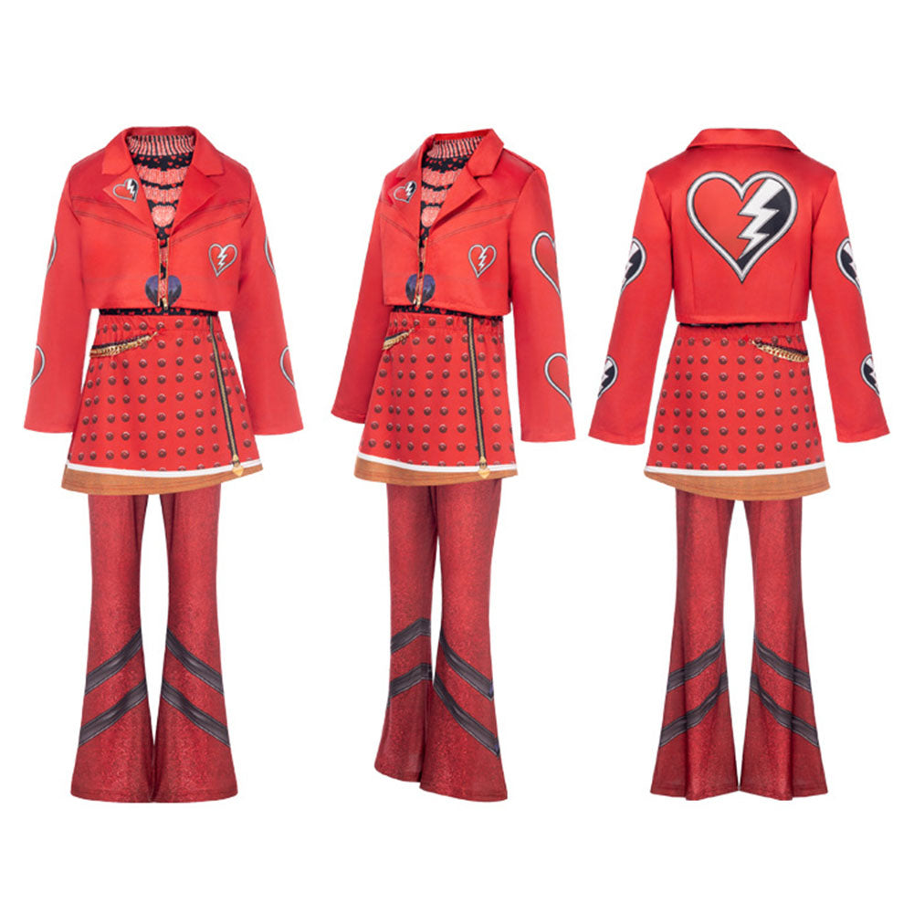 D​escendants: Wicked Wonderland Red Kostüm Set Red Cosplay Outfit