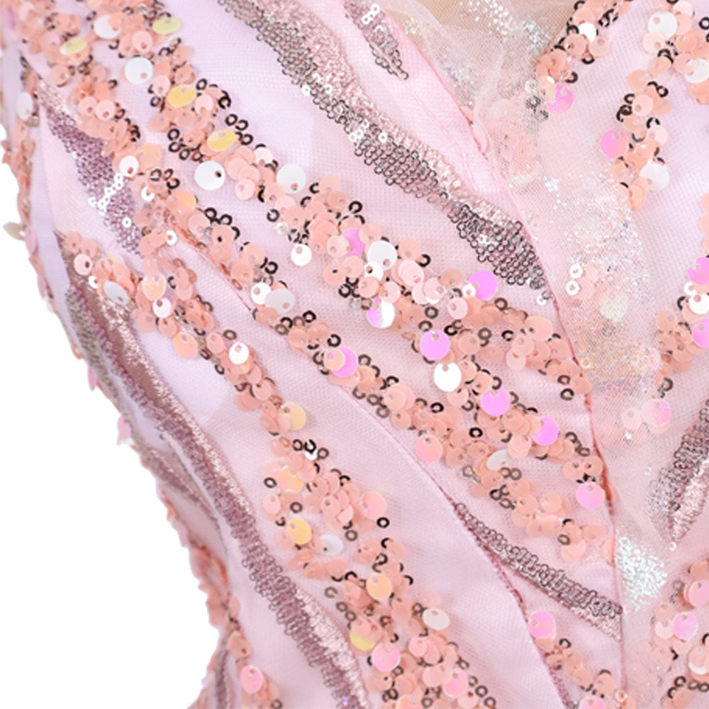 Damen Glinda rosa Kleid Wicked for Good Glinda Cosplay Outfits