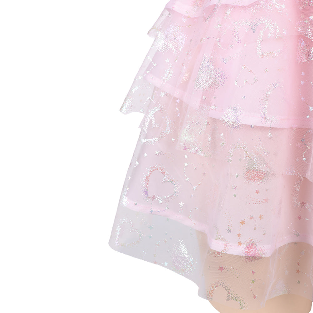 Damen Glinda rosa Kleid Wicked for Good Glinda Cosplay Outfits