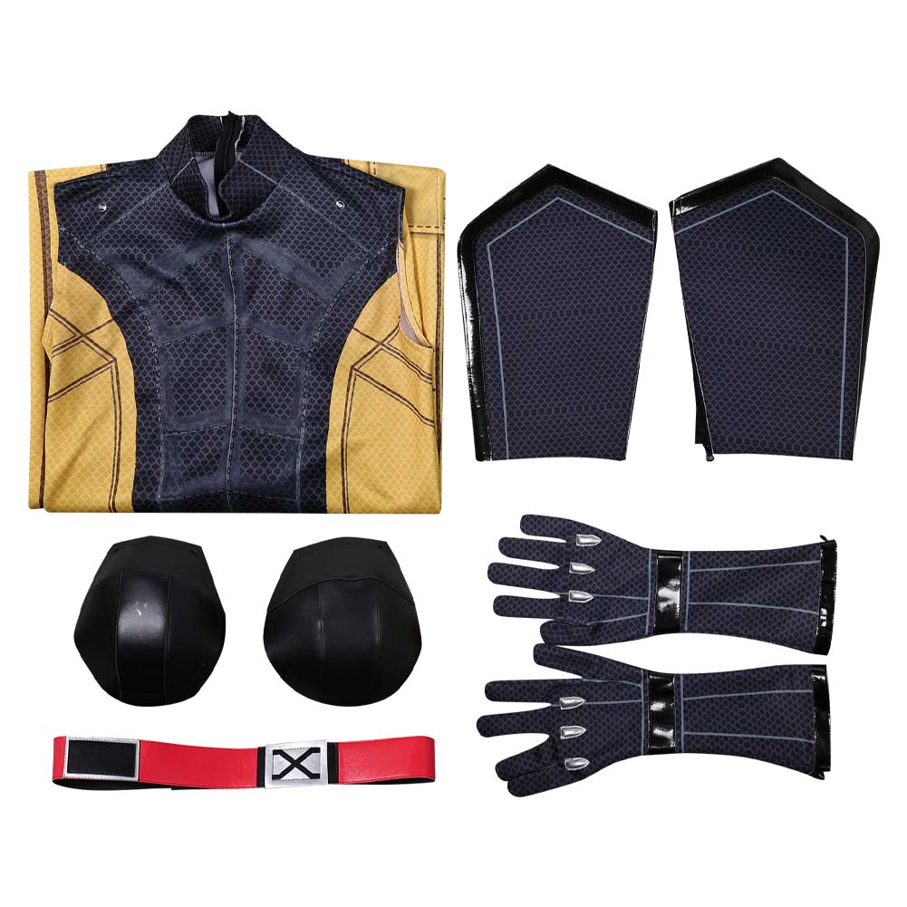 Deadpool & Wolverine Wolverine schwarz gelb Jumpsuit Cosplay Kostüm