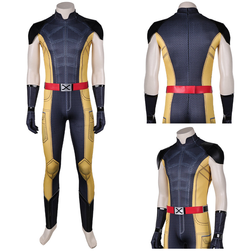 Deadpool & Wolverine Wolverine schwarz gelb Jumpsuit Cosplay Kostüm