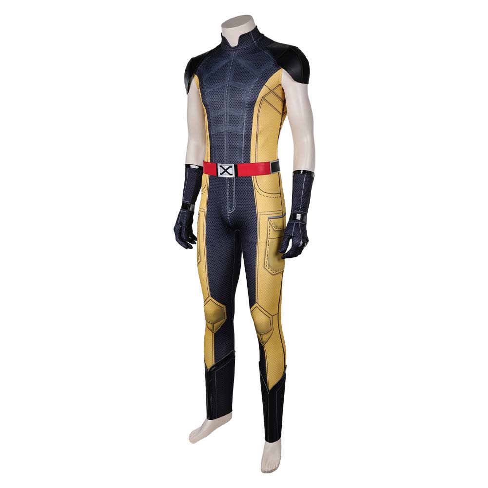 Deadpool & Wolverine Wolverine schwarz gelb Jumpsuit Cosplay Kostüm