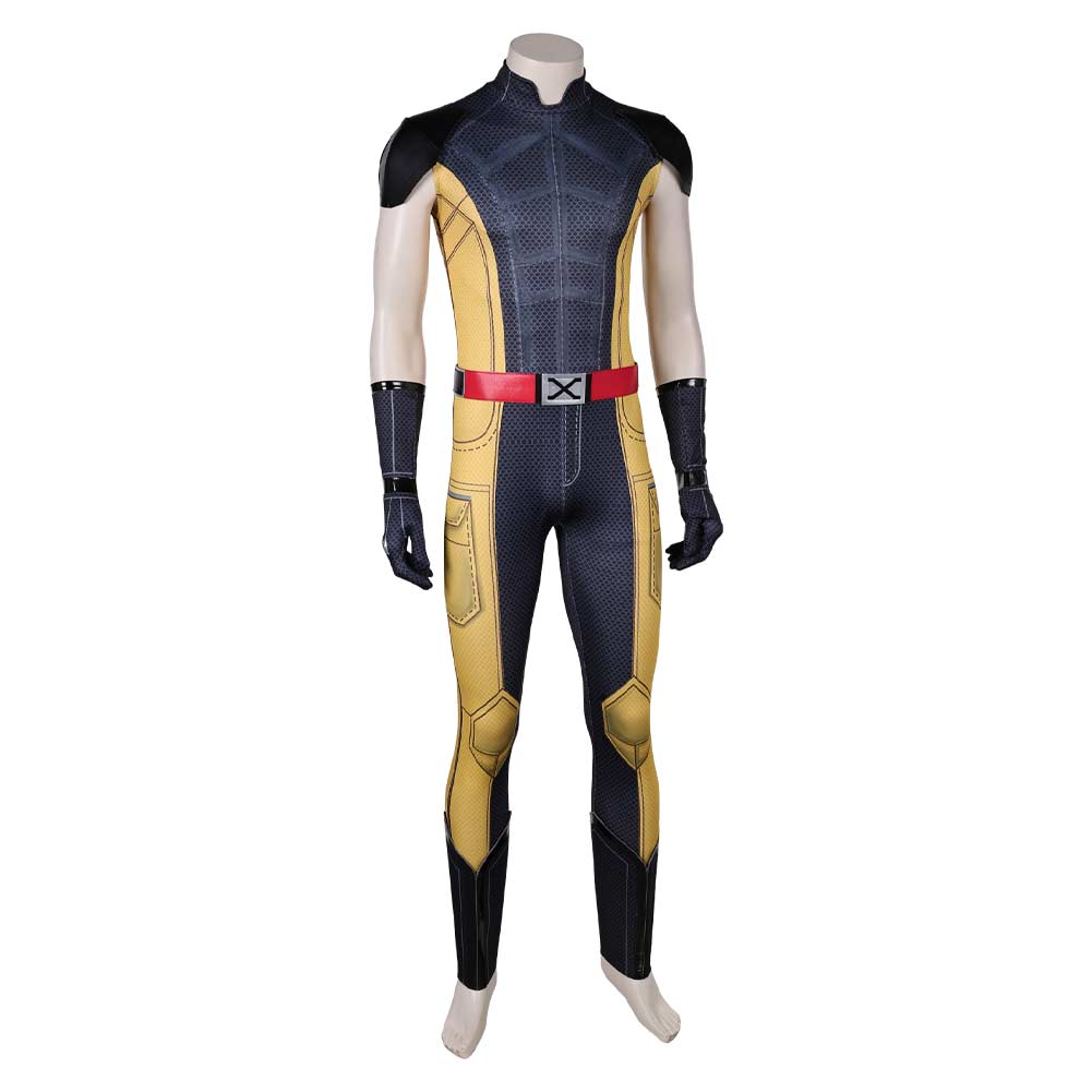 Deadpool & Wolverine Wolverine schwarz gelb Jumpsuit Cosplay Kostüm