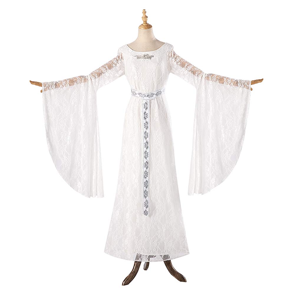 Der Herr der Ringe Galadriel weiß Kleid Cosplay Outfits